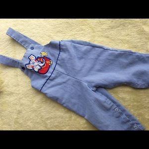 Blue pant overalls circus